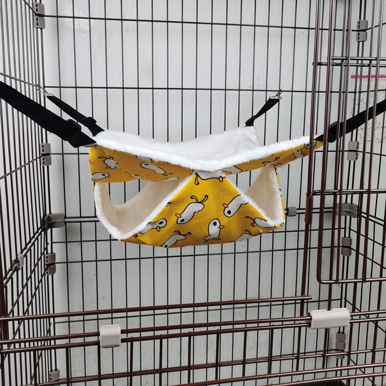 Závěsná houpací síť pro malé mazlíčky: Železná klecová košíková pro kočky, veverky, činčily, vakoveverky, křečky