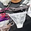 Ladies Summer Lovely Sexy Lace Mesh Low Waist Transparent Thong Underwear