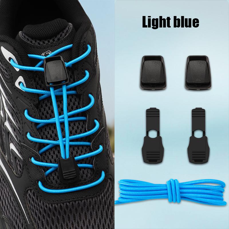 Buckle for Kids & Adults Elastic Laces for Sneakers No-Tie Shoe Lace Fastener Press Spring Lock Shoelace Running Shoes Fix Clips