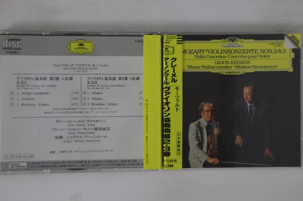 CD NIKOLAUS HARNONCOURT - Mozart Violinkonzerte Nos.2 & 3 F35G50503 POLYDOR Japan Obi Classical Used