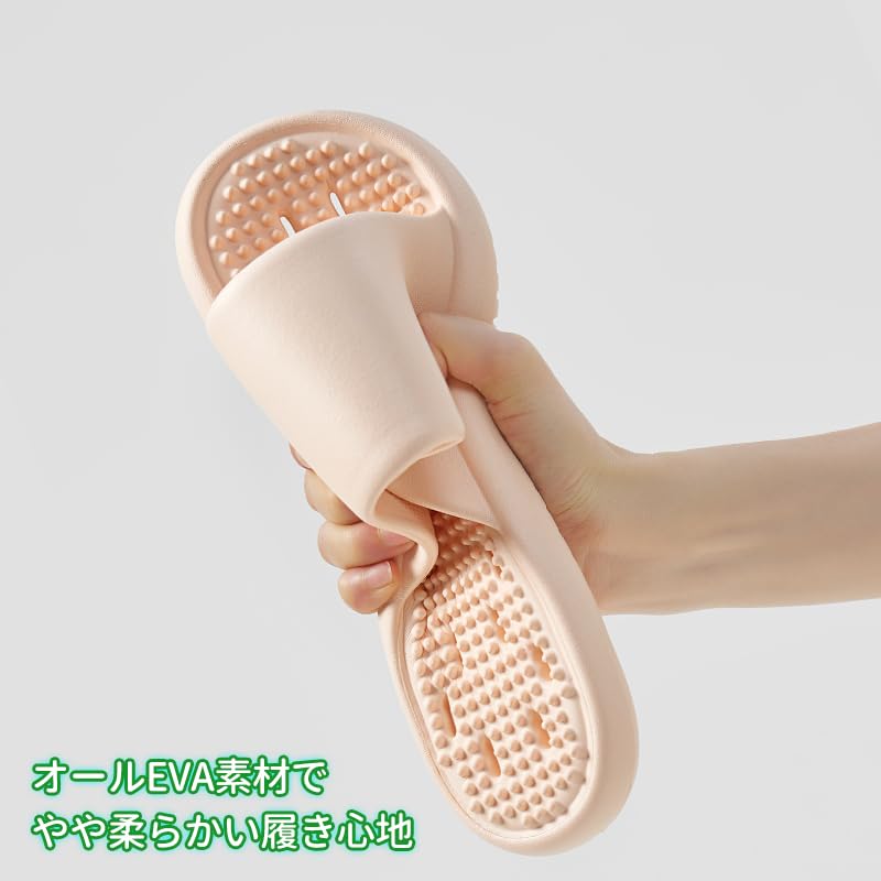 SUKIO Balkonsandalen mit Bad Leichte Duschsandalen für Männer und Frauen Reflexzonenmassage, Löcher, Hausschuhe, EVA, Wasserabweisend,