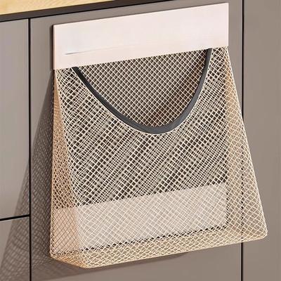 Kitchen Velcro Wall-Mounted Cabinet Door Convenient Mesh Bag
