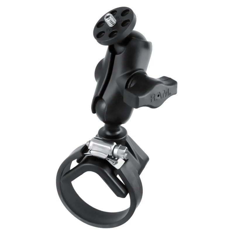 RAM MOUNTS Camera Mount Belt Clamp Base Short RAMB108BA366U & Set, Arm, 25.4-53.3mm, 1-Inch Ball,