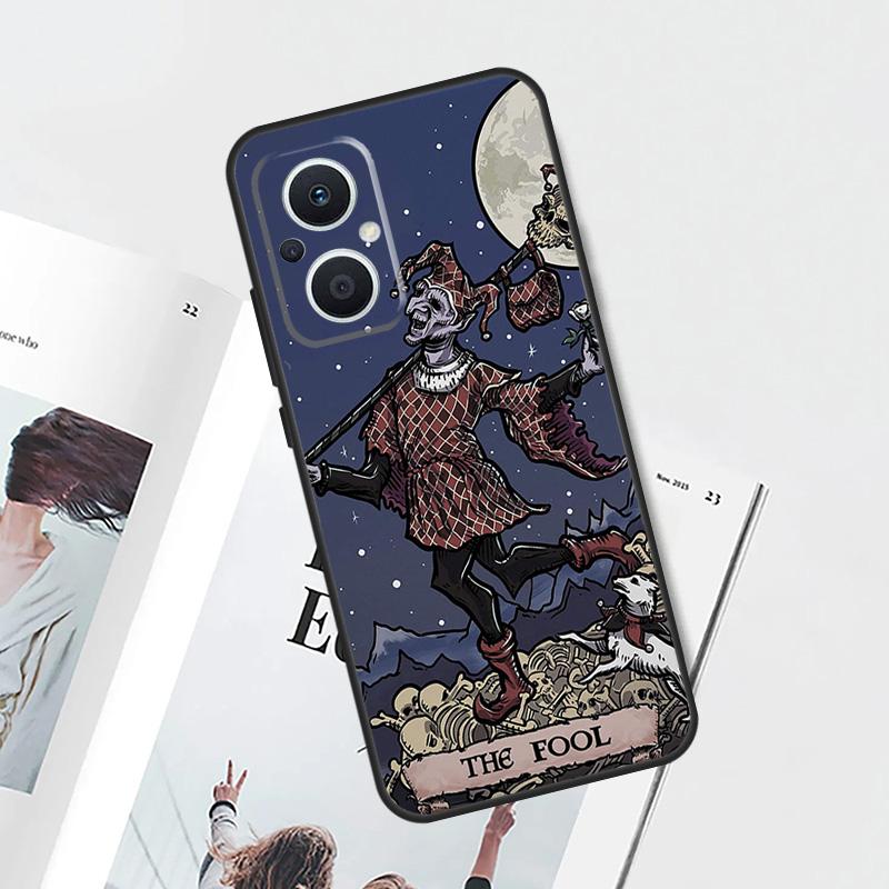 The Hermit Tarot Card Grim Reaper Case For OPPO Find X9 X5 X6 X8 Pro OPPO Reno 12F 14F 13F 11F 10 12 13 14 Pro 7 8 Lite Cover