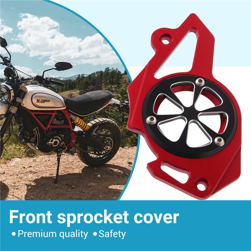 Premium Front Sprocket Cover Engine Sprocket Chain Guard For Honda CRF250L /M CRF250L Rally 2012-2020 BlackRed