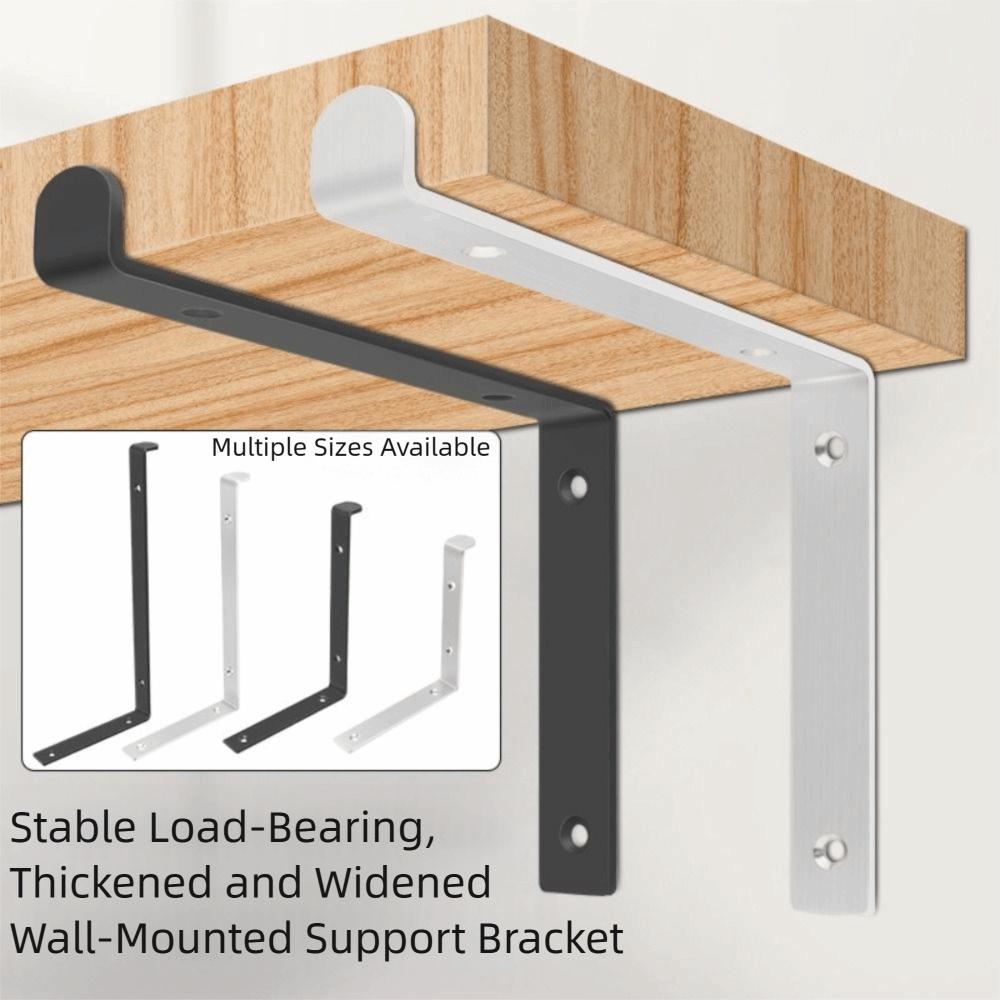 Stainless Steel L Type Shelf Brackets 90 Degree Concealed Triangular Support Frame Rustproof Enduring Floating Shelf Bracket