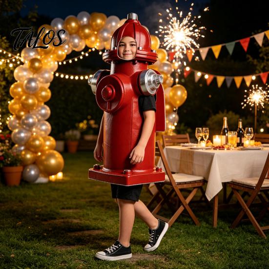 Humorous Holiday Costume Hydrant for Adults and Kids, Realistic Cosplay Apparel Apparel, Hooded Dress-Up Outfit Halloween Festival Parties Character