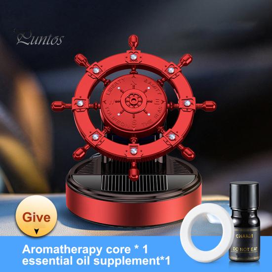 Air Freshener Solar Power Car Aromatherapy 360 Degree Rotation Natural Plant Extract Accessories Interior Creative Helm Shape Auto Purifier