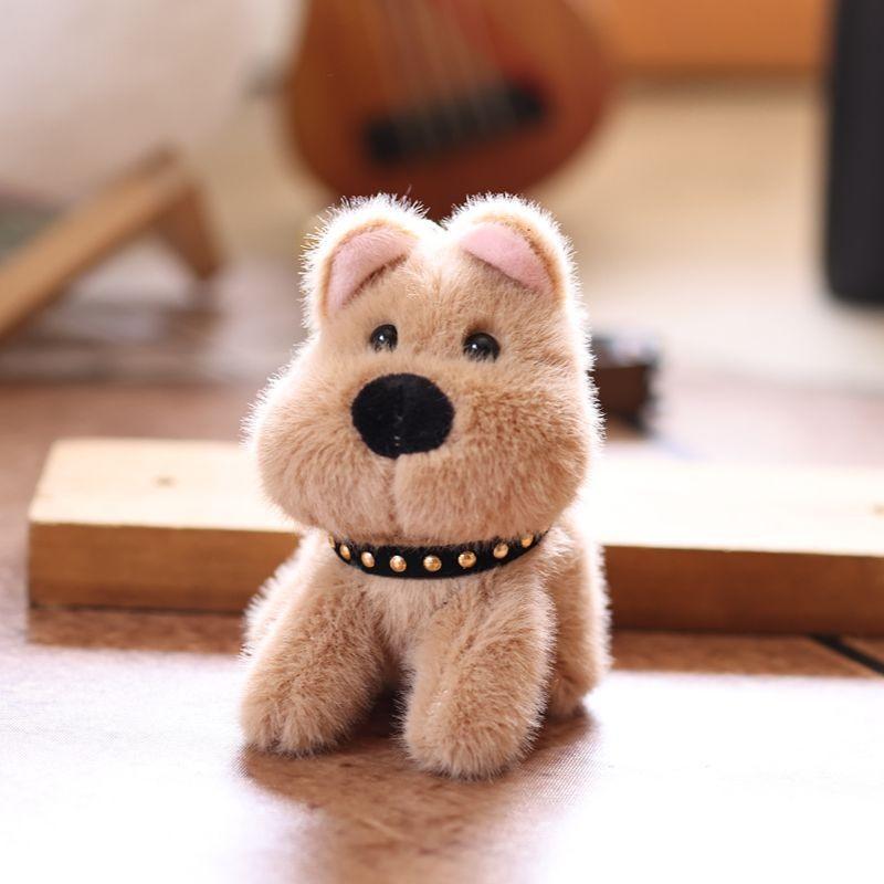 West Highland Plush Dog Doll With Key Chain And Pp Cotton Filling For Bag Decor