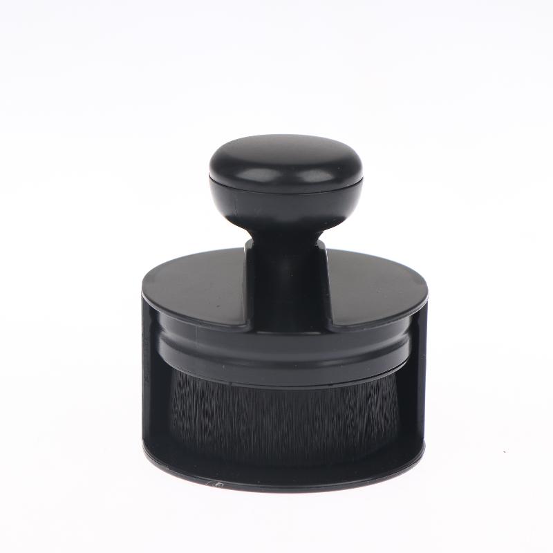 Ergonomics Round Handle Brush With Storage Racks For Car Lnterior Cleaning And Blush And Loose Powder Brush