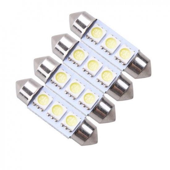 4pc Car Interior LED Light For Dome Map License Plate Lamp Bulbs Accessories