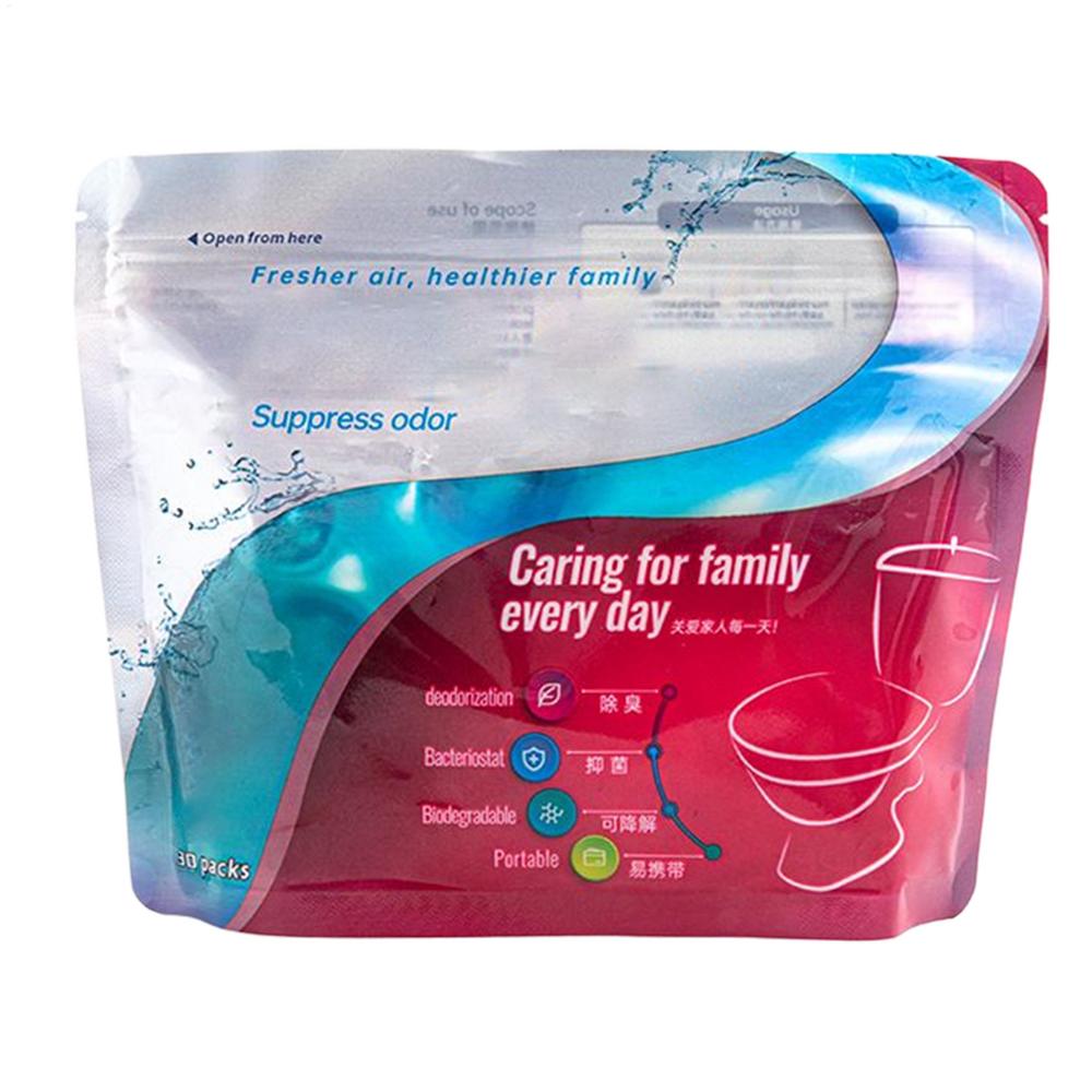 

30 штук Порошок для писсуаров Жидкий отвердитель Порошок для портативного туалета Желирующий порошок для жидких отходов Дезодорирующий порошок для путешествий Портативный туалет