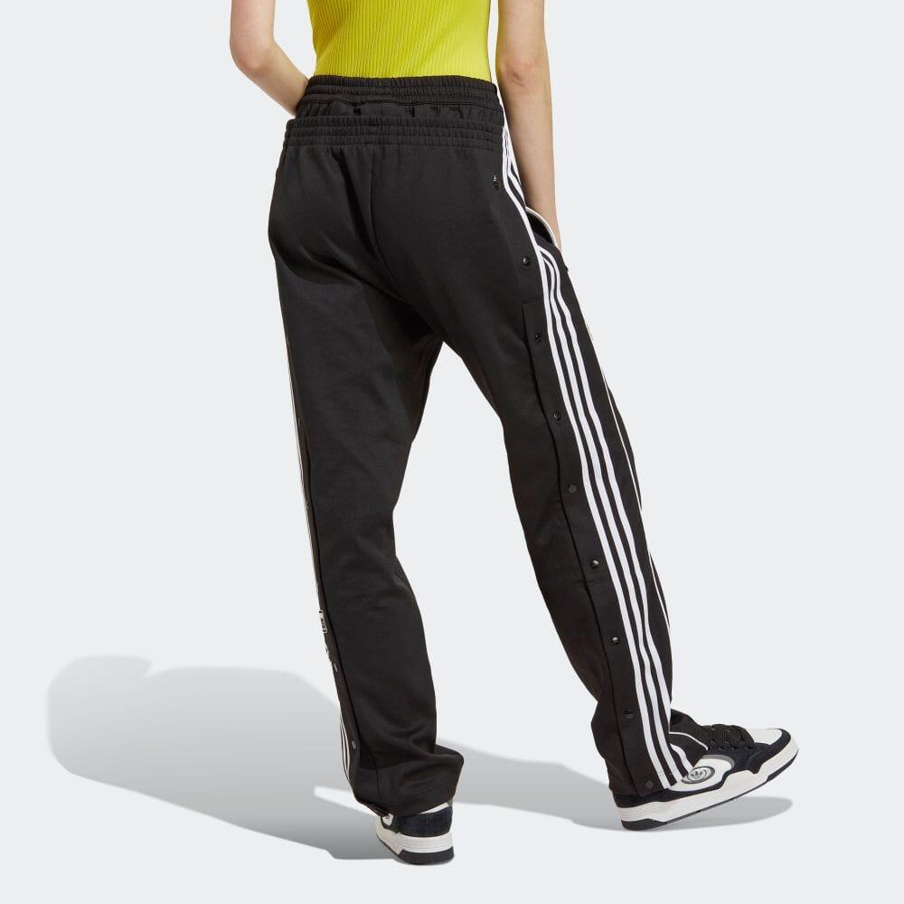Adidas Originals Trefoil Stripe Elastic Waist Straight Casual Pants Women Bottoms Black IC5585