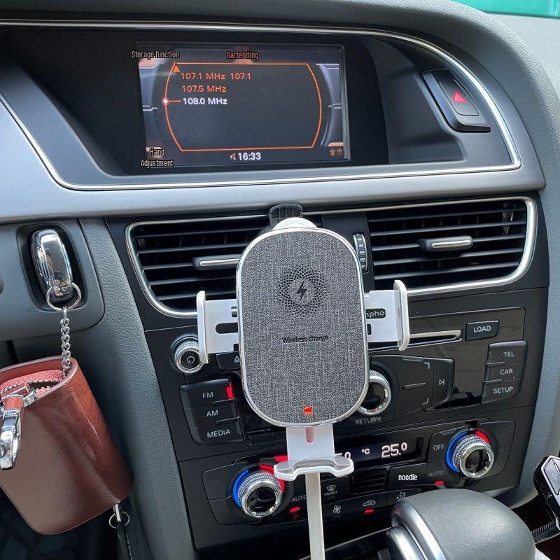 

15W Fast Charging Wireless Car Charger with Electric Clamping Phone Holder - Universal for Apple and More