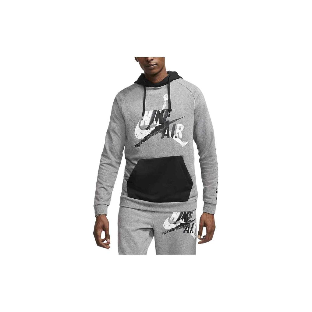 Nike Mikina s kapucí s potiskem písmen Americká mikina Raglánová mikina Pánská mikina Šedá CK2852-092