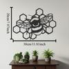 Metal Bee Wall Art Honeycomb Decor Bumblebee Gift for Home