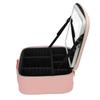 Portable LED Makeup Bag Multipurpose Stylish Large Capacity 3 Color Lights Dimmable Travel Makeup Bag with LED Mirror