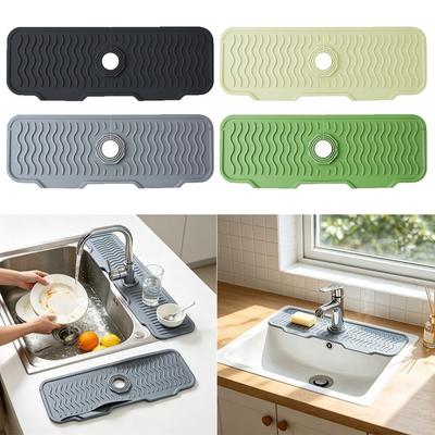 Multi-Functional Sink Draining Pad 61cm Extra-long Water Drip Tray New Faucet Pad  Home Use