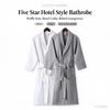 100% Cotton Waffle Bath Robe, Thin Water Absorbent Bathrobe for Men Women, Hotel B&B Beauty Salon Night Gown