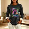 Women's Lined Long Sleeve Round Neck Halloween Sweatshirt Winter Casual Top