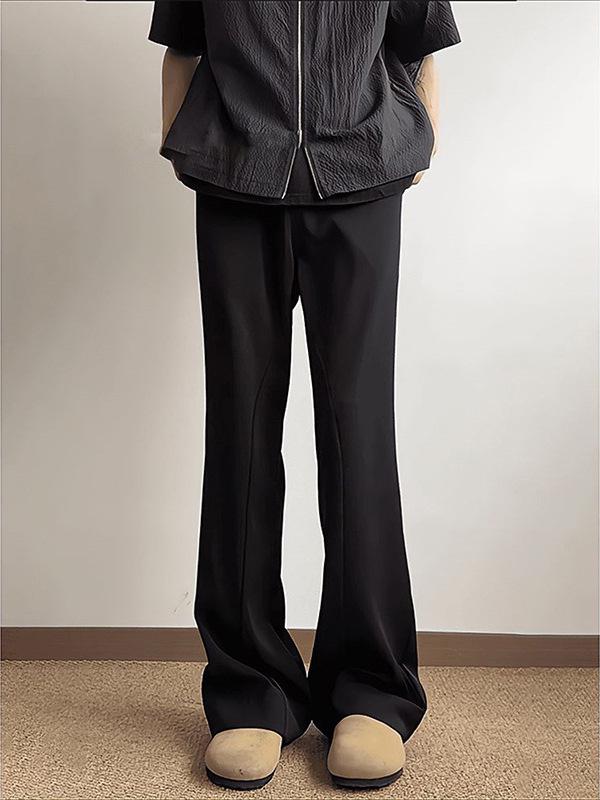 517 Herren Sommer Micro Flare Hose - High-End Drapierung, Handsome Rogue Silhouette Säbelhose