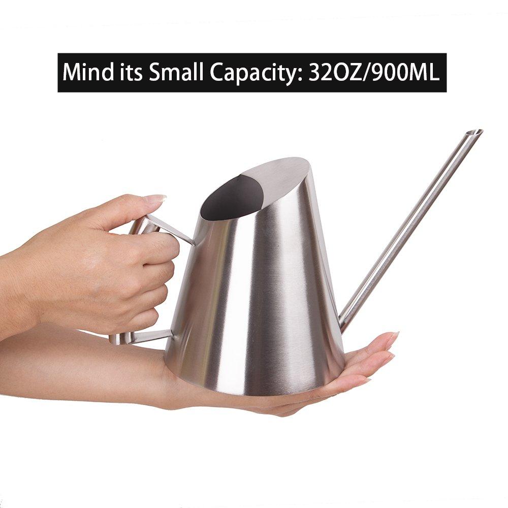 IMEEA Watering Stainless for Indoor Silver Can, Steel, 900ml, Gardening, Use,