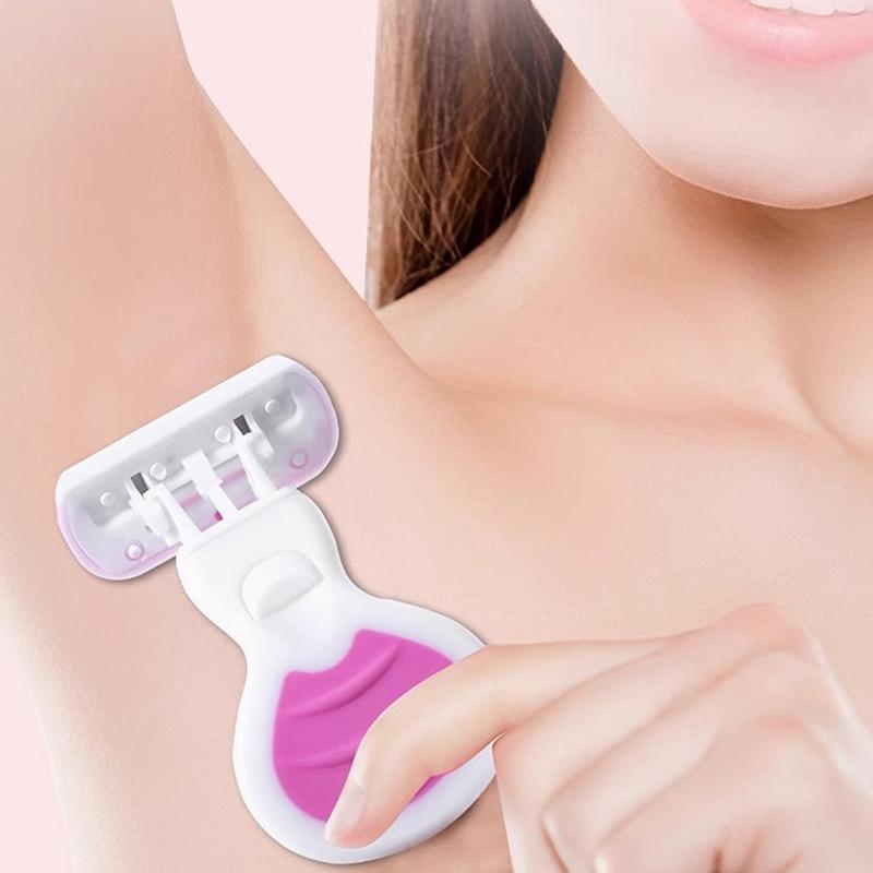 Damen Rasierhobel 1 Stück Edelstahl Manuelle Bartrasierklingen Körperhaare Bikini Achselhöhle Oberschenkel Rasierer Tragbare Rasur