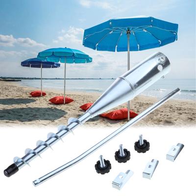 Metal Umbrella Stand Portable Umbrella Anchor Base Heavy Duty In Ground Anchor Beach Umbrella Sand Anchor Easily Install