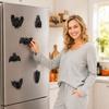 Halloween Magnets Set of 6 - 3D Black Fridge Magnets for Home Kitchen Decor
