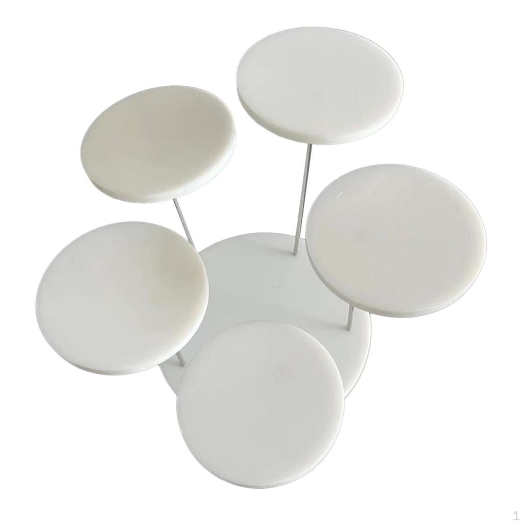 Round Acrylic Display Riser Jewelry Stand Earrings Cupcake 5 Layer Organizer Holder Rack for