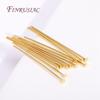 Jewelry DIY Beading Jewellery Findings 0.6X30MM 50-100Pcs/Lot 18K Gold Plated Flat Head/Ball Head/Eye Pins