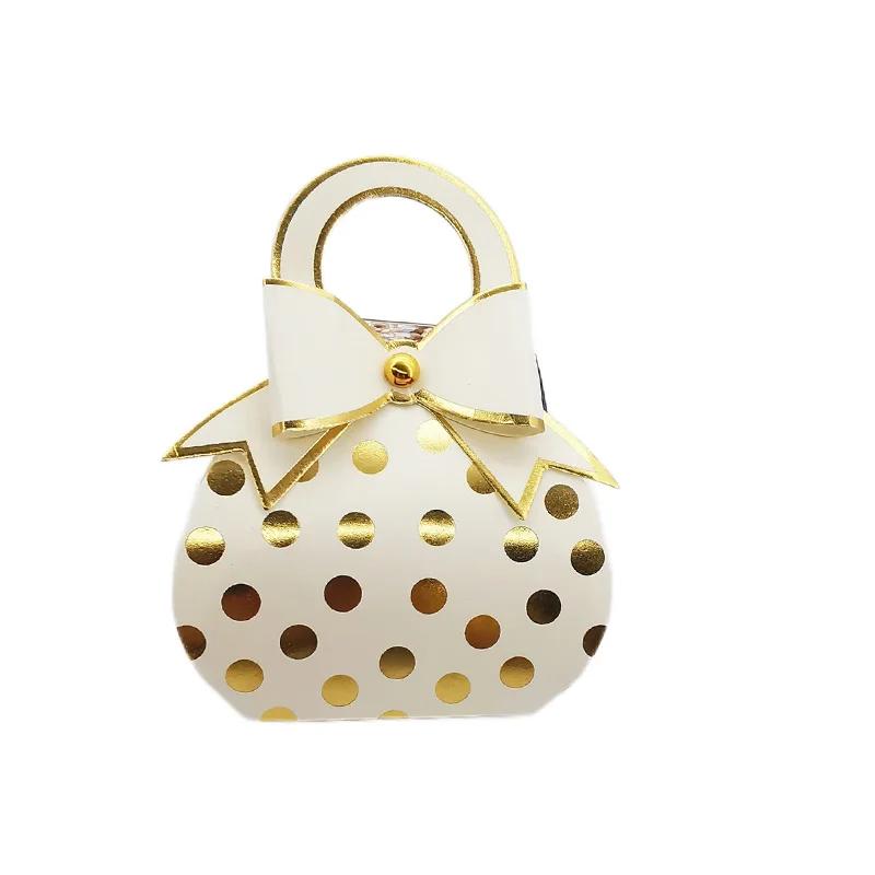20/30/50PCS Polka Dot Bow Candy Box Packaging Wedding Bridal Kid Gift For Guest Baby Shower Birthday Party Favors Decor Supplies