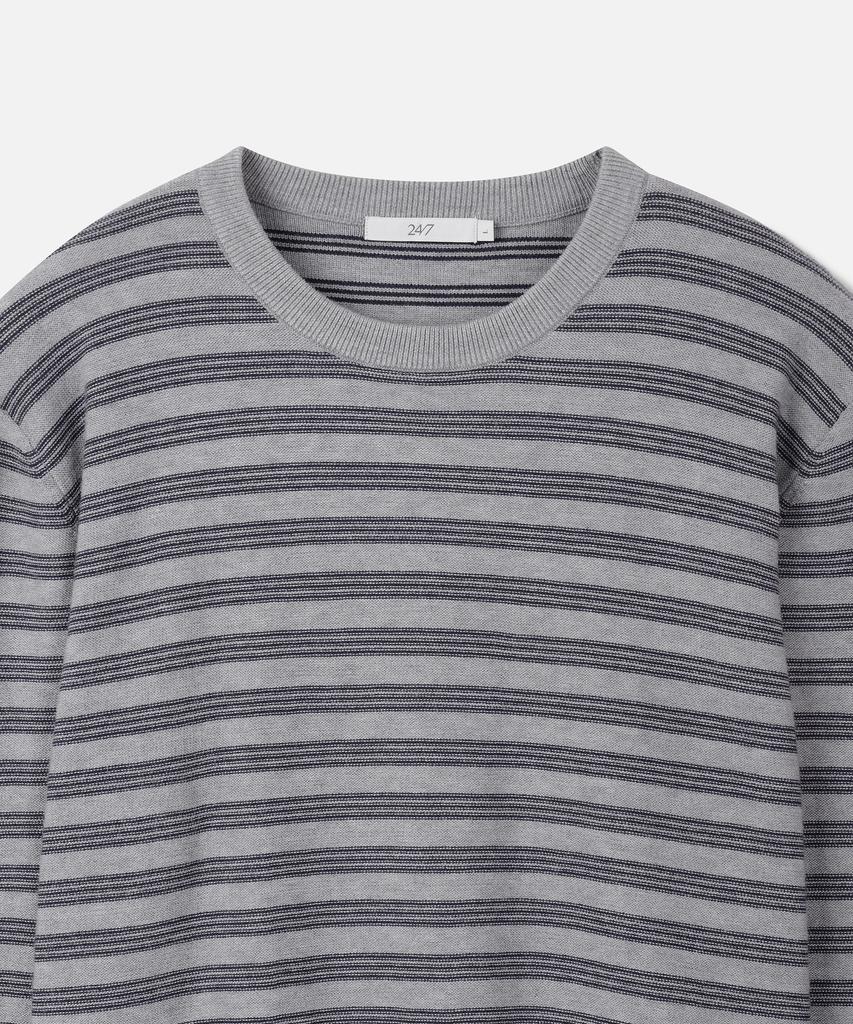 247SERIES Multi-Stripe Knit Sweater Gray