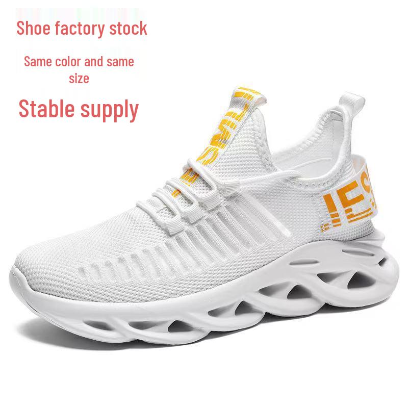 Breathable Flyknit Casual Sports Shoes (Sizes 36-46) - Men's Summer Running Shoes with Soft Sole