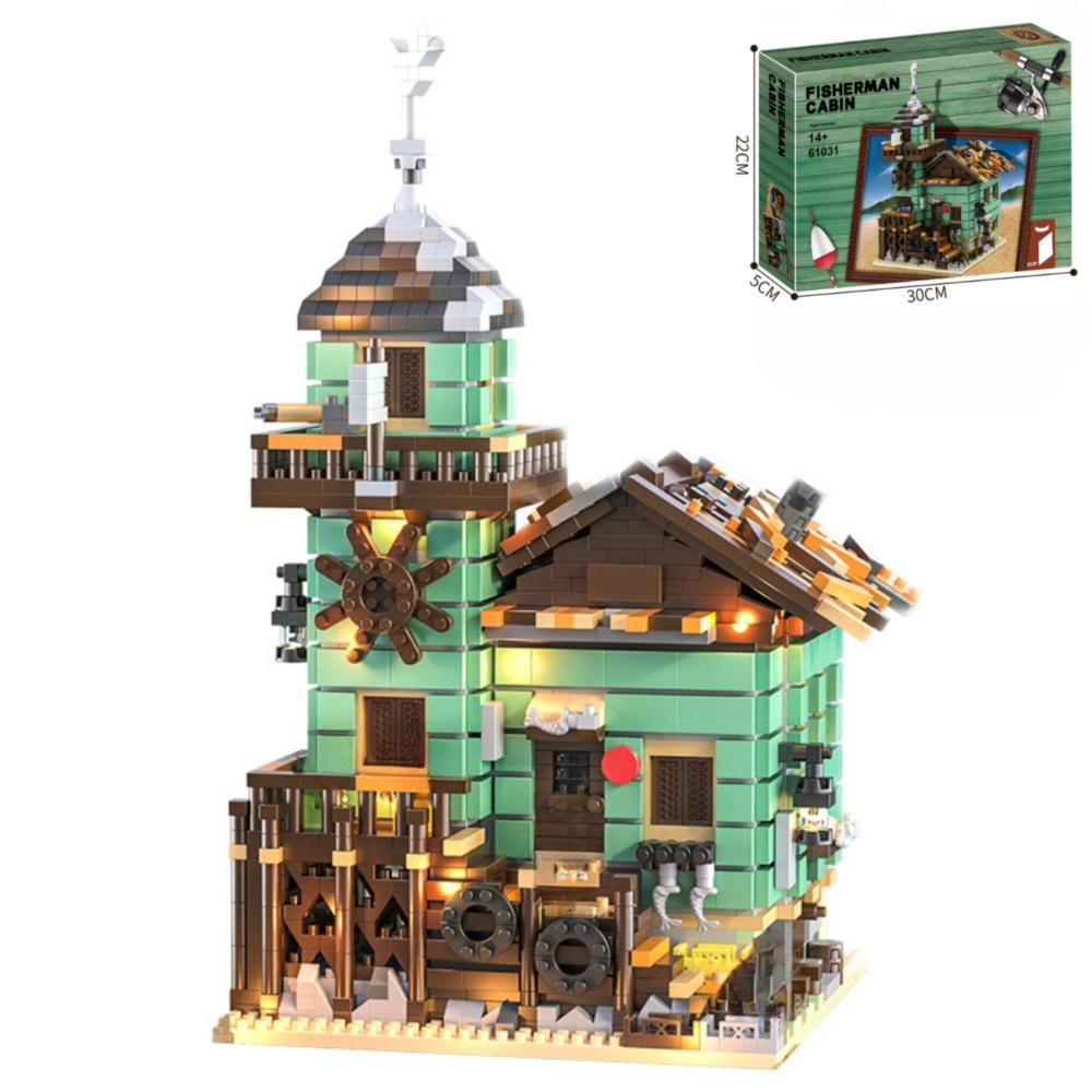 Urban Area Compact Size High-Quality Fishing High-Quality Village High-Quality Cabin Tiny Scale High-Quality Building High-Quality Blocks