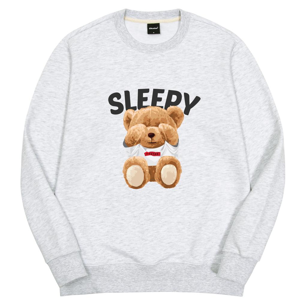 OKSTAR Sleepy Teddy Bear Double-Sided Sweatshirt (Type C)
