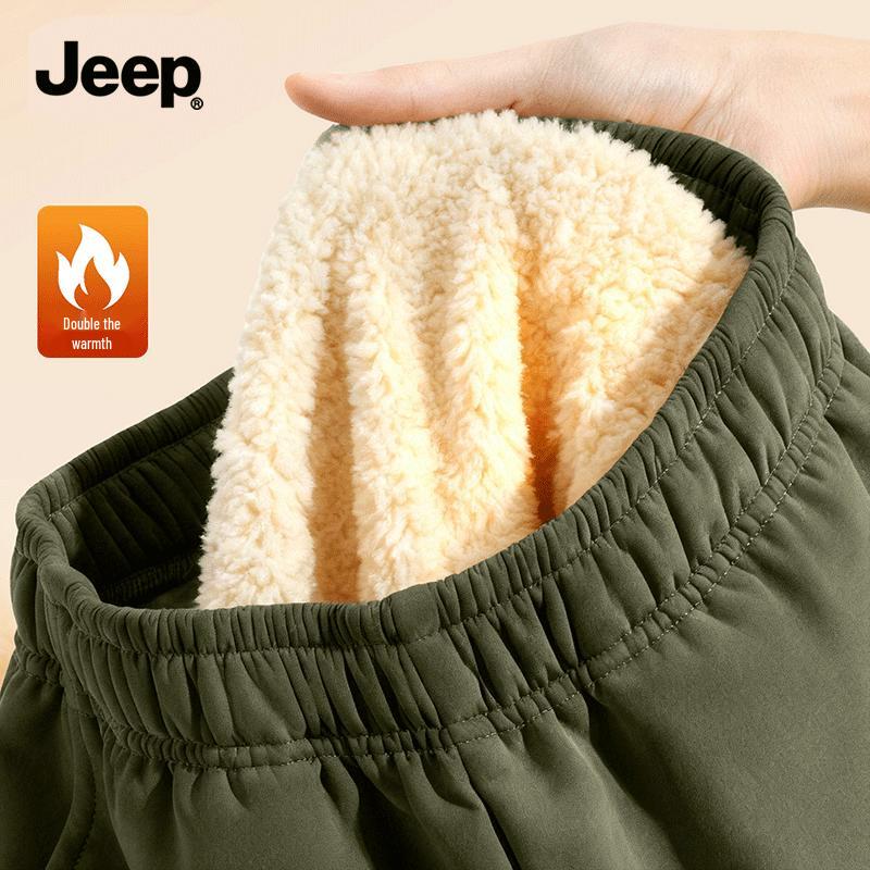 

Мужские зимние повседневные брюки JEEP с подкладкой из шерпы 4XL