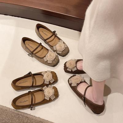 Flat-bottomed French Ballet Single Shoes Fairy Shoes Spring and Autumn 2025 New Summer Skirt Ballet Evening Shoes