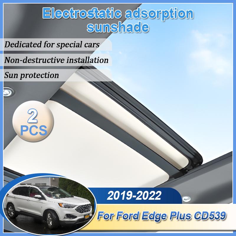 Car Roof Sunshade For Ford Edge Plus CD539 Electrostatic Adsorption Sunroof Sunshade Skylight Sun Accessorie