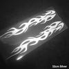 2Pcs Reflective Car Motorcycle Sticker Flames Decal Sticker Decoration Decals Vinyl Waterproof