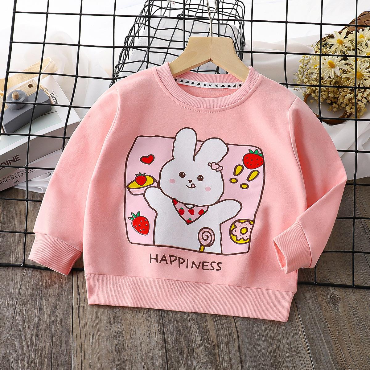 

Детские осенние футболки с длинными рукавами и круглым вырезом с мультяшным принтом для унисекс 120cm