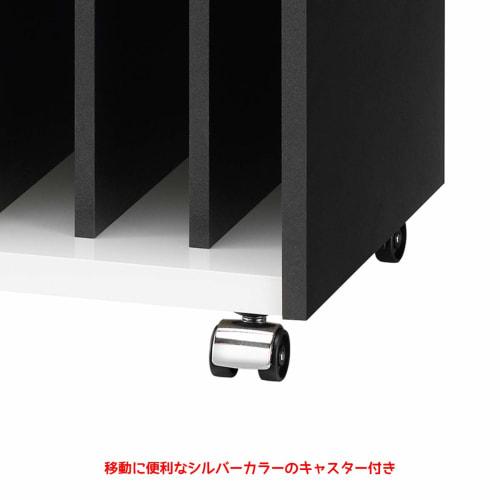Asahi Wood Processing PIANO WAGON Sheet Music Storage, 30cm Wide X 29cm Deep X 52cm High, Black X White, Fully Assembled, AS-PW30