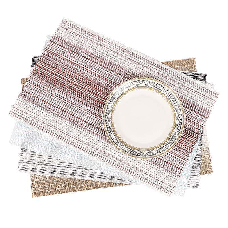 Premium Waterproof Oil-proof PVC Desk Mat: Wash-free, Heat-resistant Woven Placemat for Home, Hotel, and Restaurant Dining.