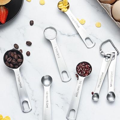7/15/16Pcs Professional 304 Stainless Steel Measuring Cups Accurate Stackable Spoon Measuring Cup and Spoons Set Hangable