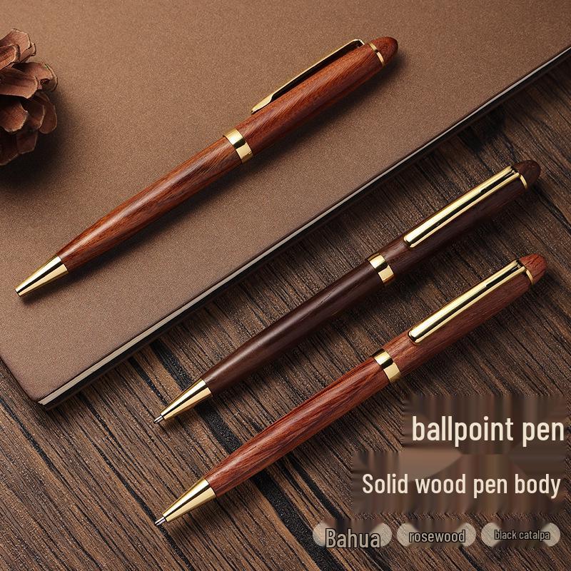 Brass & Sandalwood Ballpoint Gift Pen with Custom Engraving