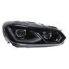 Golf 6 LED Double Lens Headlight: Blue Daytime Running and Turn Signal Light Assembly