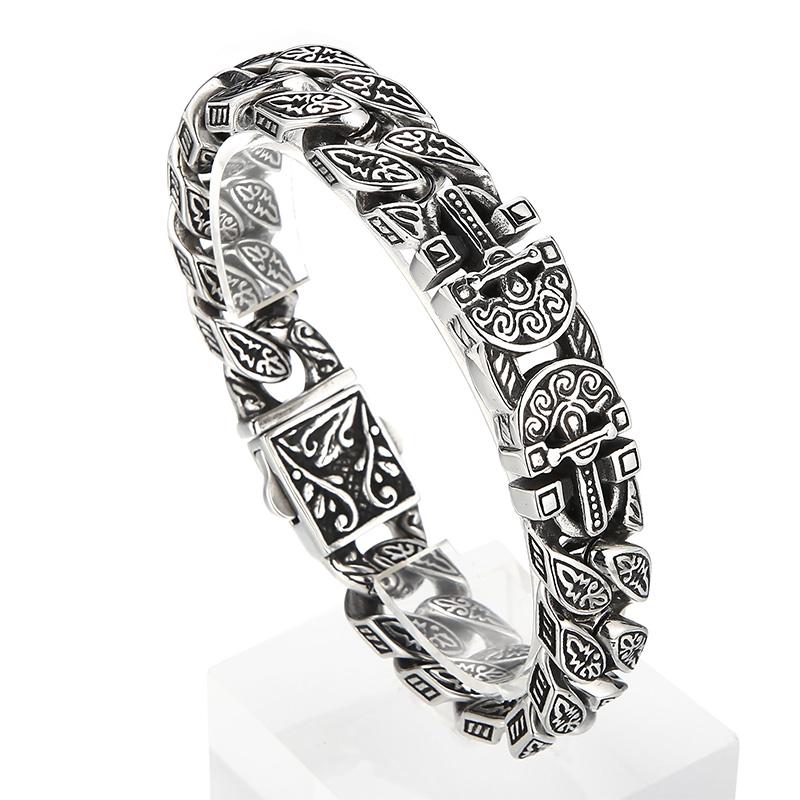 

Мужской тяжелый браслет-цепочка кубинского плетения из нержавеющей стали 316L, мужские шармы, панк, персонализированные ювелирные изделия, подарок 22cm