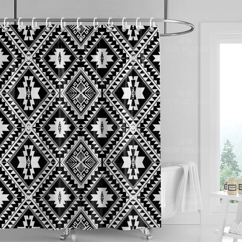 Dekoracja domu zasłony prysznicowe łazienka wodoodporna zasłona materiał Pokój dzienny Nowoczesny Nordycki Nowoczesny prosty wzór geometryczny