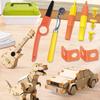 DIY Cardboard Tools Set For Kids Professional Cardboard Splicing Screw Tool Set With Cutter&Tool Box For Familv&Team Activitie