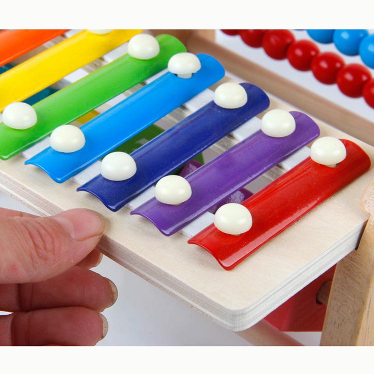 Multifunctional Wooden Abacus & Bead Maze for Baby's Hand-Eye Coordination and Early Education